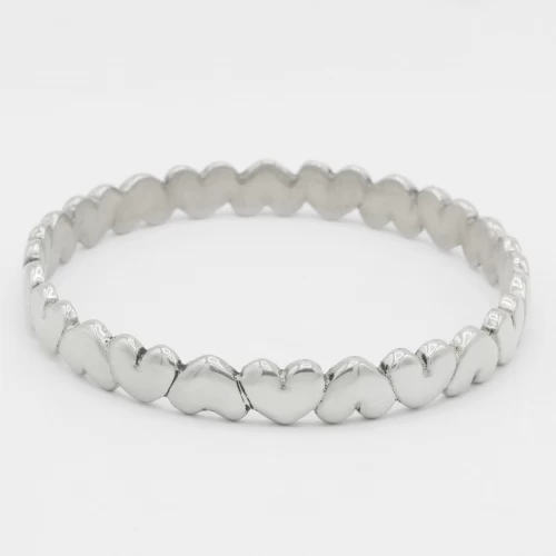 A product image for the product Pewter Heart Bangle.