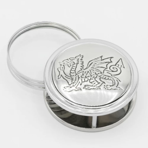 A product image for the product Pewter Desk Magnifier.