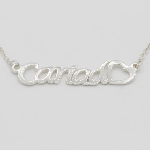 A product image for the product Sterling Silver Cariad Word Necklace.