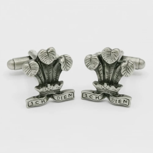 A product image for the product Pewter Three Feathers Cufflinks (Antique Silver).