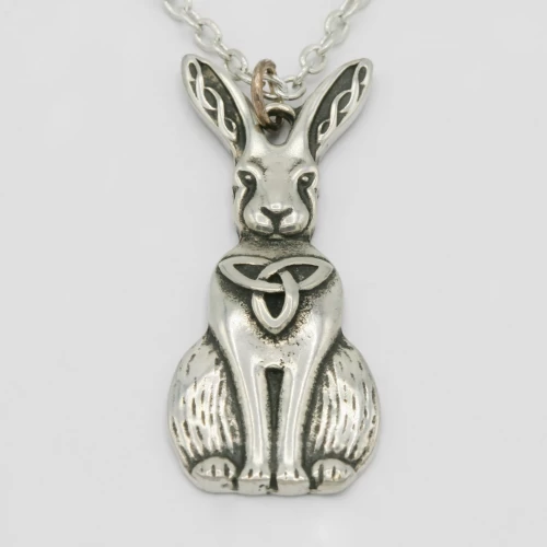 A product image for the product Pewter Celtic Hare Necklace.