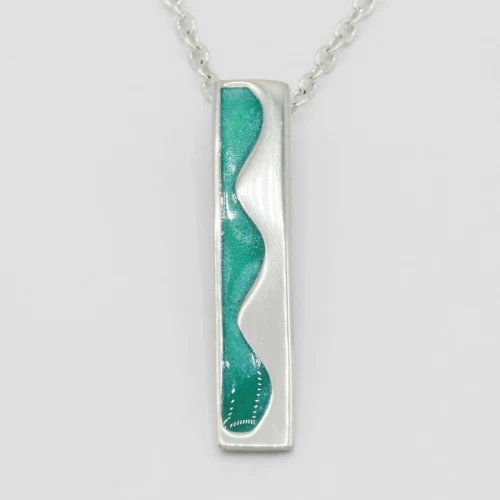 A product image for the product Pewter Wave Necklace.