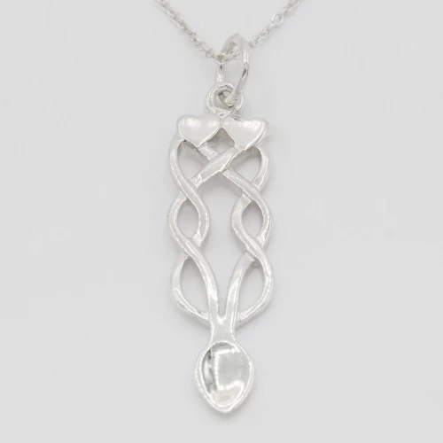 A product image for the product Sterling Silver Lovespoon Necklace (Style 4).