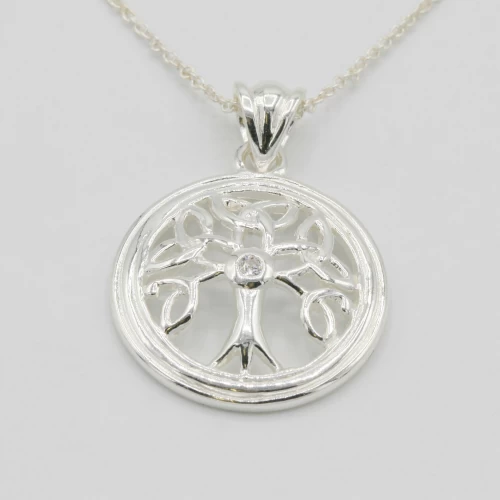 A product image for the product Sterling Silver Tree of Life Necklace.